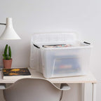 IRIS USA 40 Qt Stackable Plastic Storage Bins - Image 6