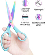 Zicolu 8.5" Scissors All Purpose, Titanium Coating Sharp Blade, Soft - Image 3