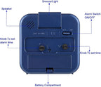 Tinload Small Battery Operated Analog Alarm Clock Silent Non Ticking, Ascending - Image 6