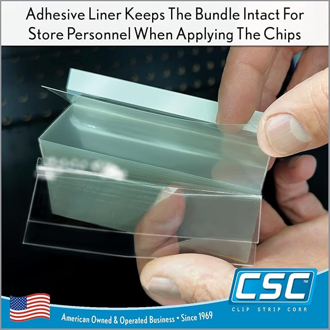 Clip Strip Corp. Price/Data Channel Label Holder Chips, 3.5" L x 1.25" H - Image 4