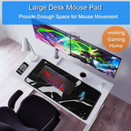 Large Mouse Pad, 31.5x15.7 inch Large Extended Computer Keyboard Mouse Mat - Image 6