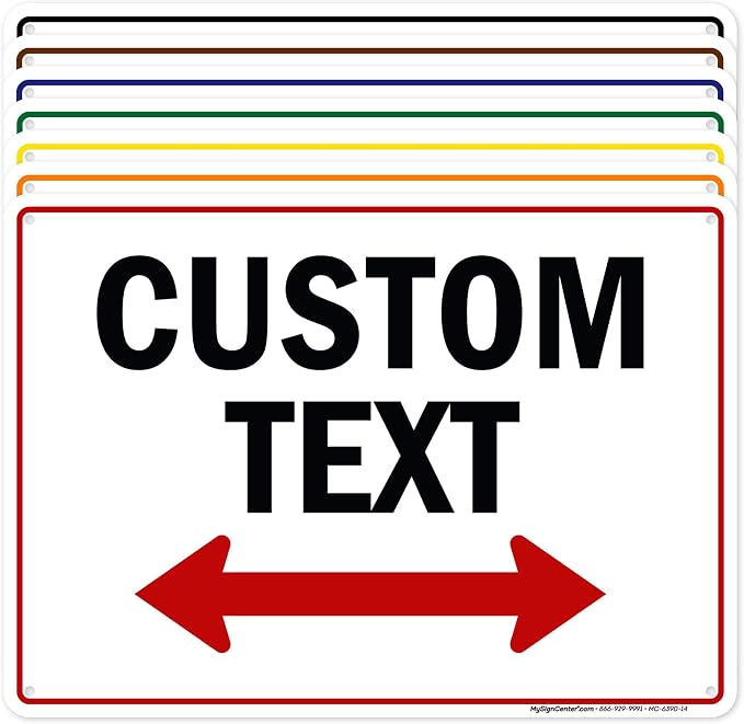 Custom Two Way Arrow Directional Sign by My Sign Center by MySignCenter