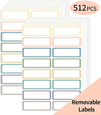 STARLIBOO Removable Labels, Removable Colored Labels Stickers, Self-Adhesive by STARLIBOO
