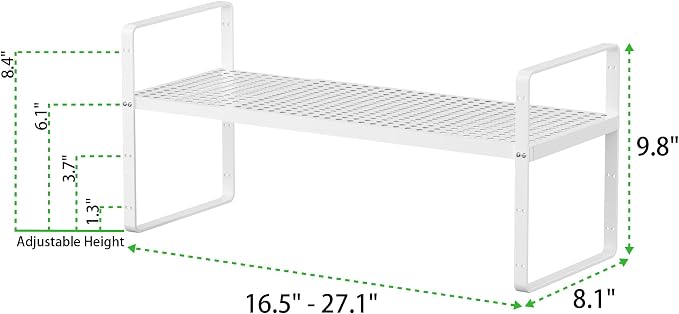 SOFRON Expandable Cabinet Storage Shelf Stackable Organizer Rack - Image 2