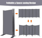 Room Divider 6FT Folding Privacy Screens, 6 Panel Partition Room Dividers - Image 3