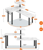 Homode Bathroom Counter Corner Shelf, 3 Tier Kitchen Countertop Organizer - Image 2
