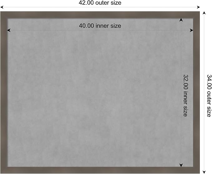 Amanti Art Grey Framed Magnetic Board 34x42 X-Large Vision Board - Image 4