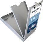 Saunders Metal Clipboard with Storage, Letter Size Paper Organizer, Slim Steel by Saunders