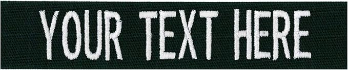 Custom Uniform Name Tapes Solid Colors. Hunter Green Fabric, 4 Inch Hook by NORTHERNSAFARI