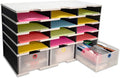 Desktop Organizer 12 Letter Tray Sorter Plus Riser Storage Base & 3 Storage by UltimateOffice