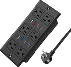 Recessed Power Strip with PD 30W Fast Charging, Conference Desk Flush Mount by HEZI