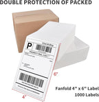 L LIKED 1000 4x6 Thermal Shipping Labels Fanfold, Direct Thermal Printer Labels - Image 4