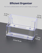 Uniclife 4 Pack Acrylic Business Card Holder - Image 2