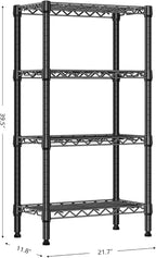 M MZG 1000 lbs 4 Tier Shelf Metal Storage Shelves Wire Rack Closet Organizers - Image 3