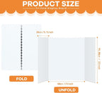 Henoyso 8 Pcs 22 x 38 Inch White Trifold Poster Board Large Tri Fold - Image 2