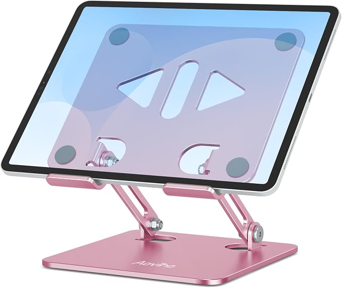 Aoviho Tablet Stand Holder for Desk, Adjustable Desktop Tablet Holder, Foldable - Image 8