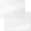 Shimmer Shiny White Envelopes 5.25 x 7.25 inches 100 PCS, Goefun A7 Euro V Flap by Goefun