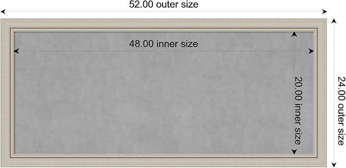 Amanti Art Silver Framed Magnetic Board 24x52 Oversize Vision Board - Image 3