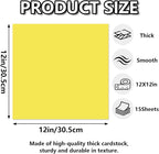 15 Sheets Yellow Cardstock 12"x12", 250gsm/90lb Heavyweight Cover Cardstock - Image 2