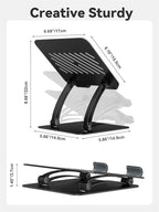 tounee Tablet Holder Stand, Dual Rod Adjustable Aluminum Desktop Stand - Image 6