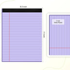 AILZFEI Purple Legal Pad Note Pads 8.5 x 11 inch, Wide Ruled, 30 Sheets/Pad - Image 2