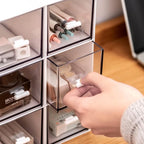 Desk Drawer Organizer, Stackable Storage Drawers, Plastic Compact Desk Storage - Image 6