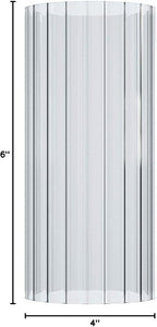 Sunwo Glass Shade Straight Cylinder Glass Lamp Shade Replacement - Image 6