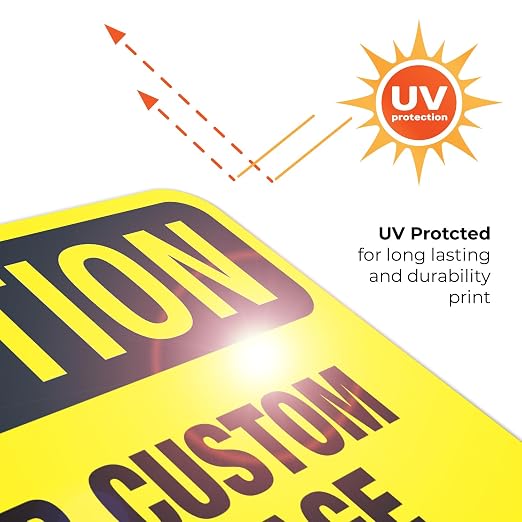 Custom Caution Sign, OSHA Sign, 10x7 Inches, 4 Mil Vinyl Decal Stickers Weather - Image 6