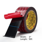 3M Double Sided Mounting Tape 2 Pack 2" Width 5925 VHB Black Foam Tape High - Image 2