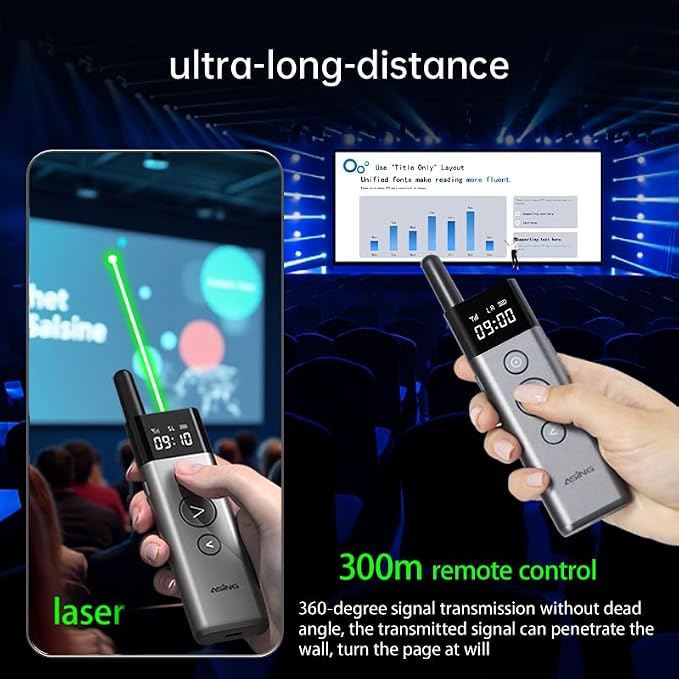 ASING 980ft Ultra-Long Distance Wireless and USB Laser Presentations Remote - Image 3