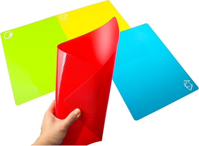 4 Pieces Flexible Cutting Board mats, Plastic Cutting Boards - Image 6