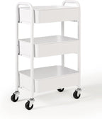 SunnyPoint 3-Tier Delicate Compact Rolling Metal Storage Organizer - Image 2