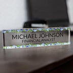 Signs ByLITA Floral Pattern Customized Nameplate | Wild Blue Personalized Full - Image 6
