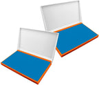 2 Pack Plastic Case Stamp Pad Large Size, Sky Blue Color by ZIGEL