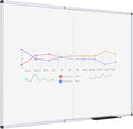 VIZ-PRO Magnetic Foldable Whiteboard, 48 x 36 Inches, Dry Erase Wall Mounted by VIZ-PRO