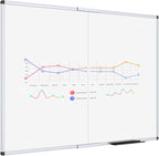 VIZ-PRO Magnetic Foldable Whiteboard, 48 x 36 Inches, Dry Erase Wall Mounted by VIZ-PRO