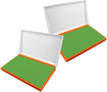 2 Pack Plastic Case Stamp Pad Large Size, Olive Green Color by ZIGEL