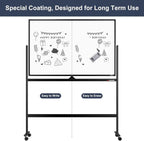 Dry Erase Whiteboard Easel on Wheels - Image 5