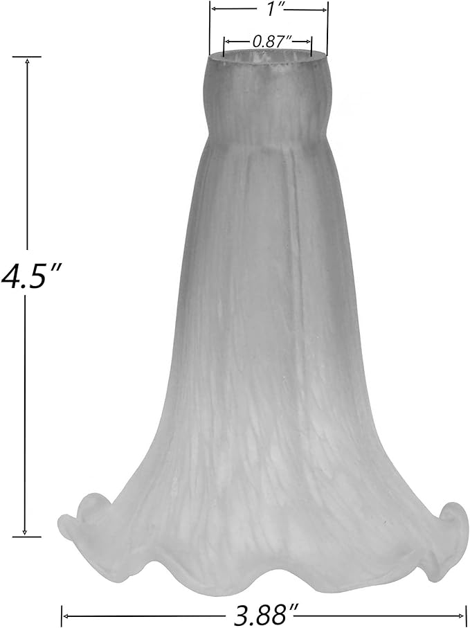Bieye LS07S Lily Flower Blown Glass Lampshade - Image 4