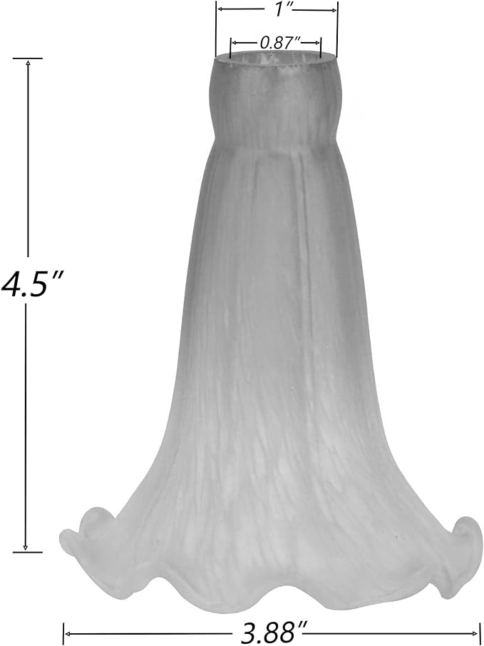 Bieye LS12S Lily Flower Blown Glass Lampshade - Image 4