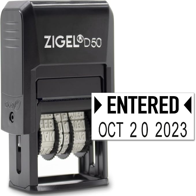 ZIGEL D50 Date Stamp with Entered by ZIGEL