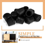 VOCOMO 1/2" Round Rubber Chair Leg Tips Caps, 8 Pack Extra Small Chair Leg - Image 6