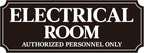 Electrical Room Door Sign for Business，Self-Adhesive Durable Modern Electrical by LUHIMO