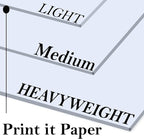 Print It - Vellum Bristol Colored Cardstock Cover Paper, 67 Lb, 8.5" X 11” - Image 2
