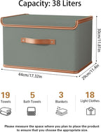 Tuza 2 Pack Storage Bins with Lids, Collapsible Closet Organizer Container - Image 2