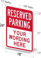 SmartSign 24 x 18 inch Custom “Reserved Parking” Metal Sign - Image 5