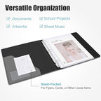 Uquelic 80-Pocket Binder with Plastic Sleeves, High-Capacity Document Organizer - Image 2