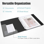 Uquelic 50-Pocket Binder with Plastic Sleeves - Image 2