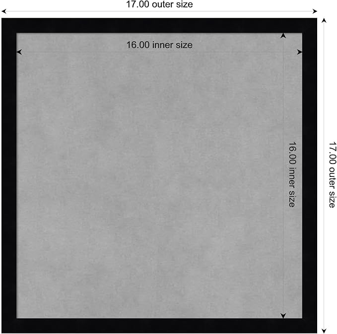 Amanti Art Black Framed Magnetic Board 17x17 Small Vision Board - Image 4