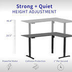 VIVO Electric Corner 63 x 47 inch L-Shaped Standing Desk, Memory Height - Image 3